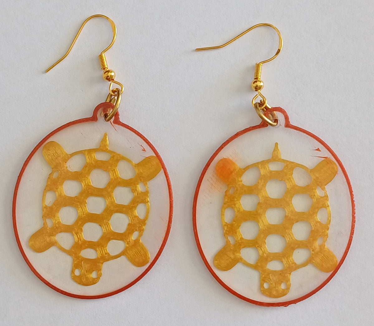 Boucles d'oreilles "Tortue Tête en bas"
