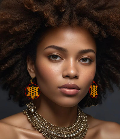 Boucles d'oreilles "Tortue Tête en bas"